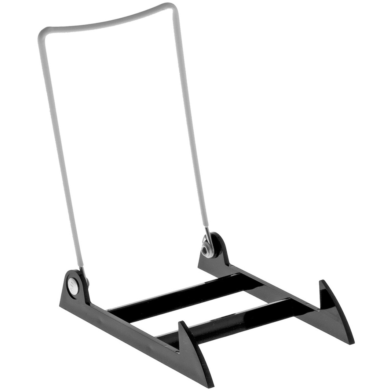 Gibson Holders 4PL Adjustable White Wire and Black Acrylic Display Easel, 3.875" W x 5.375" D x 6.25" H